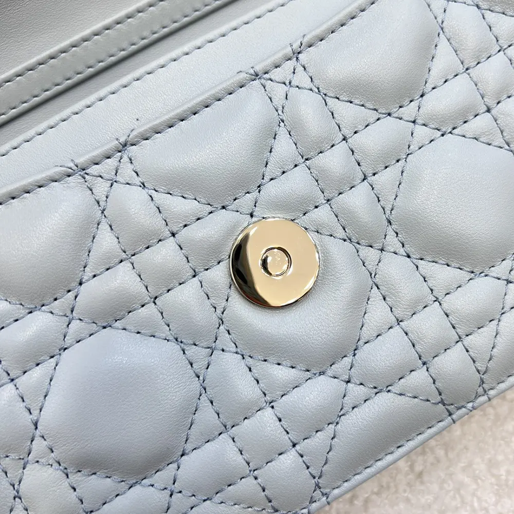 Dior Women My Dior Mini Bag Cloud Blue Cannage Lambskin - image 10