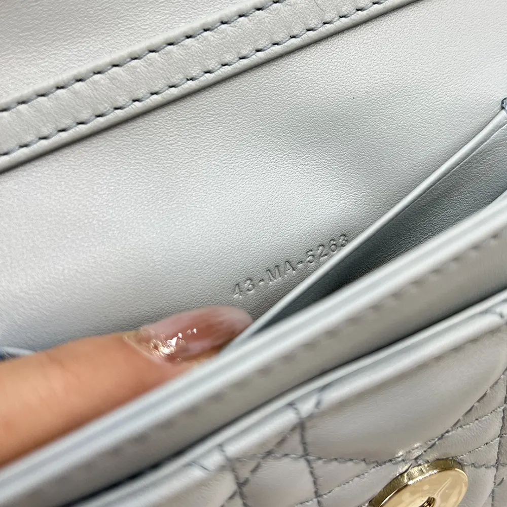 Dior Women My Dior Mini Bag Cloud Blue Cannage Lambskin - image 14