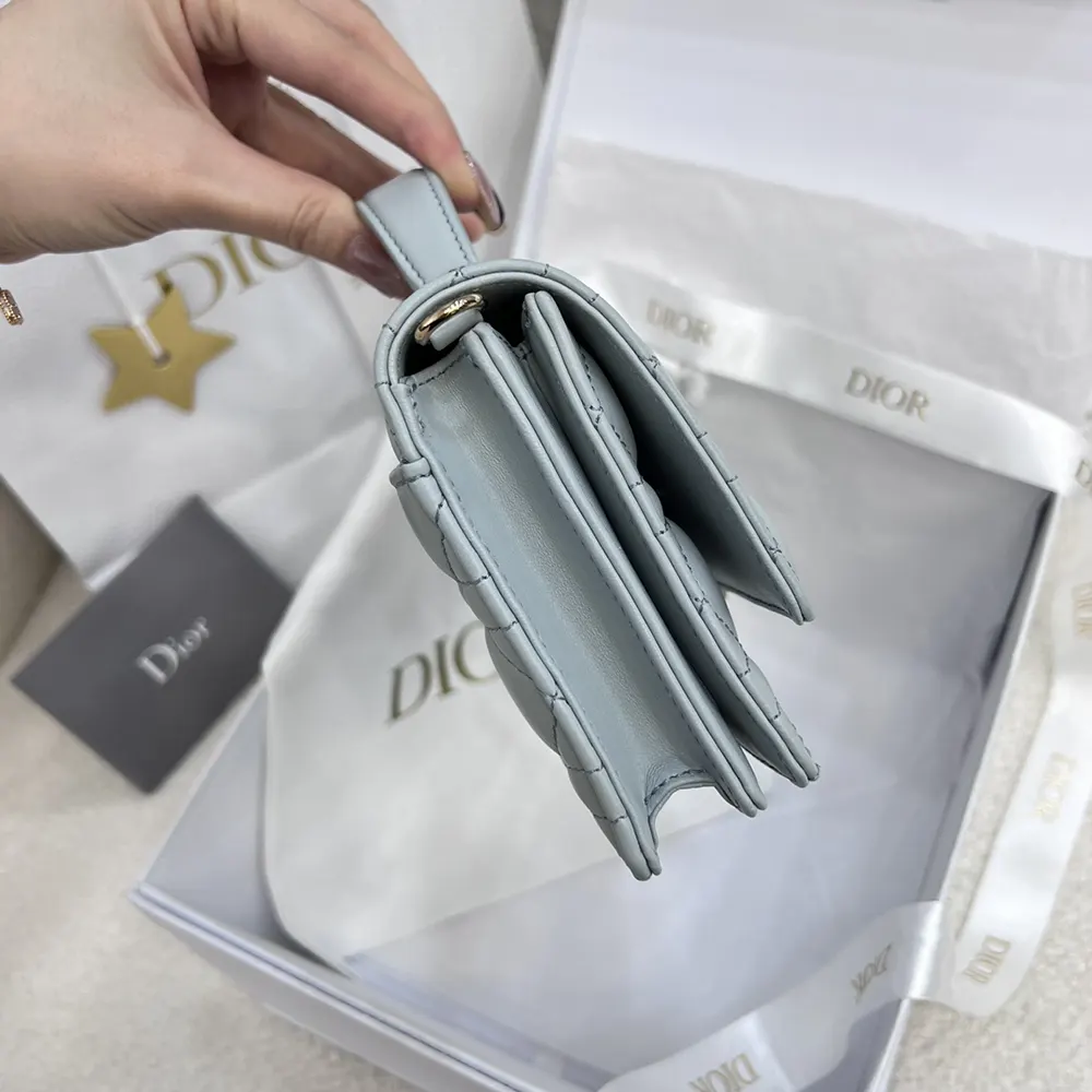 Dior Women My Dior Mini Bag Cloud Blue Cannage Lambskin - image 7