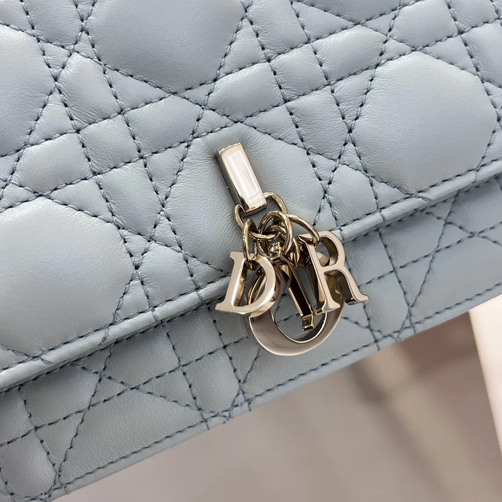 Dior Women My Dior Mini Bag Cloud Blue Cannage Lambskin - image 9