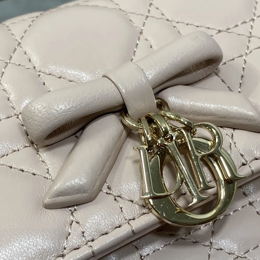 Dior Women My Dior Mini Bag Rose Soupir Cannage Lambskin - image 8