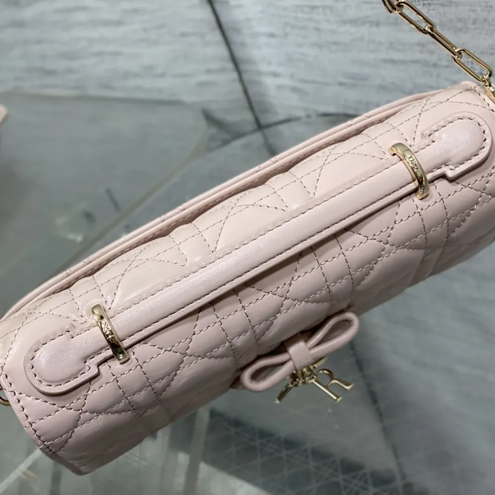 Dior Women My Dior Mini Bag Rose Soupir Cannage Lambskin - image 6
