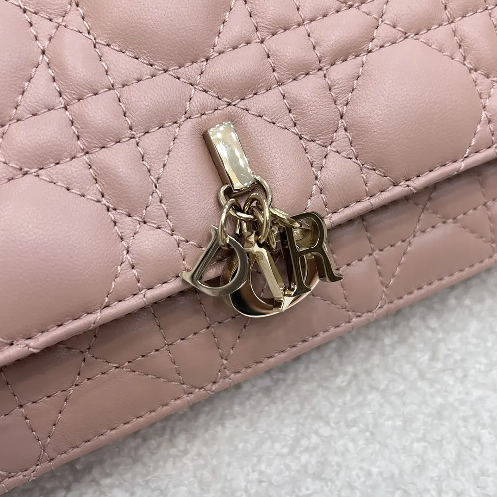 Dior Women My Dior Mini Bag Rose des Vents Cannage Lambskin - image 11