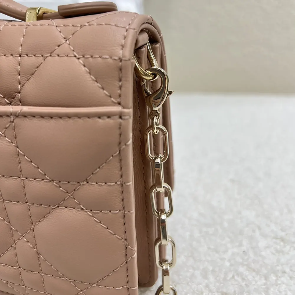 Dior Women My Dior Mini Bag Rose des Vents Cannage Lambskin - image 9
