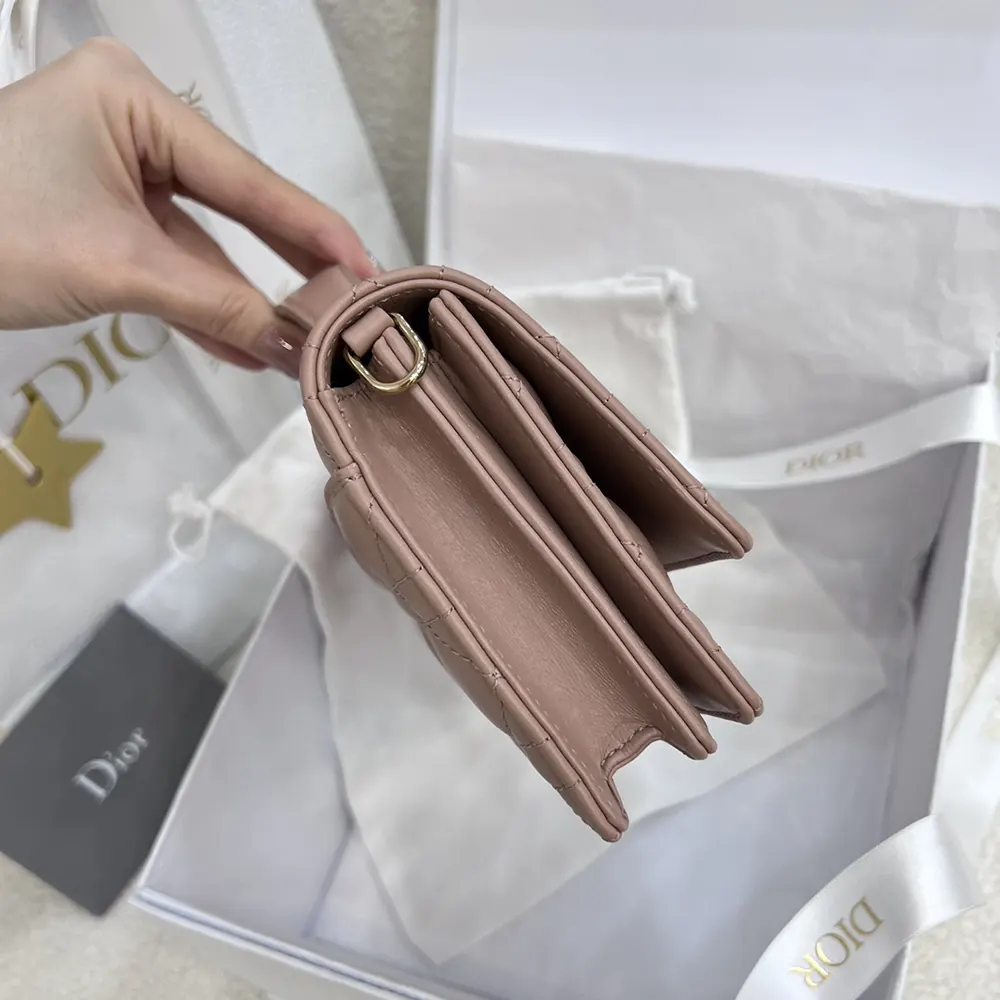 Dior Women My Dior Mini Bag Rose des Vents Cannage Lambskin - image 6