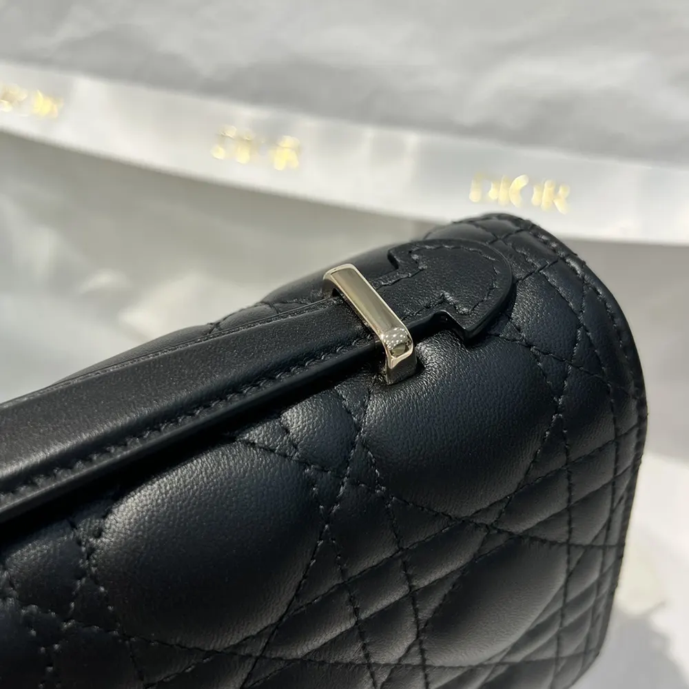 Dior Women My Dior Top Handle Bag Black Cannage Lambskin - image 8