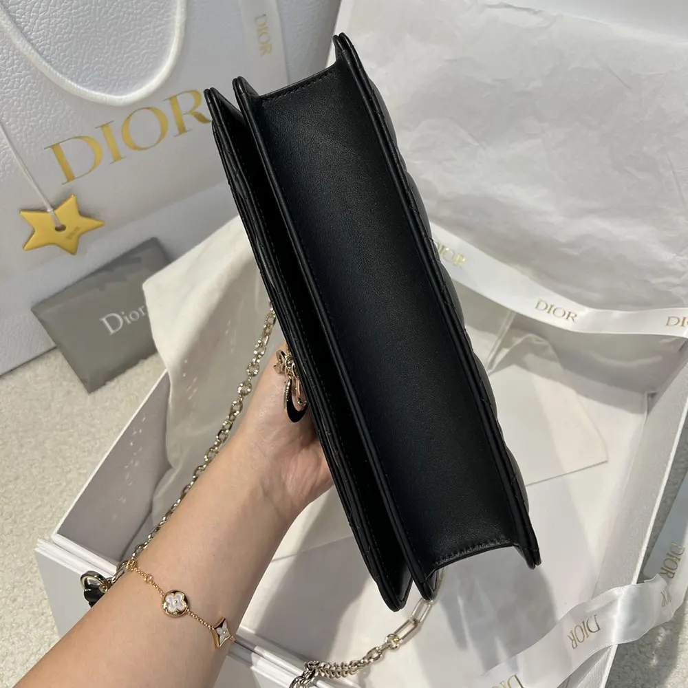 Dior Women My Dior Top Handle Bag Black Cannage Lambskin - image 5