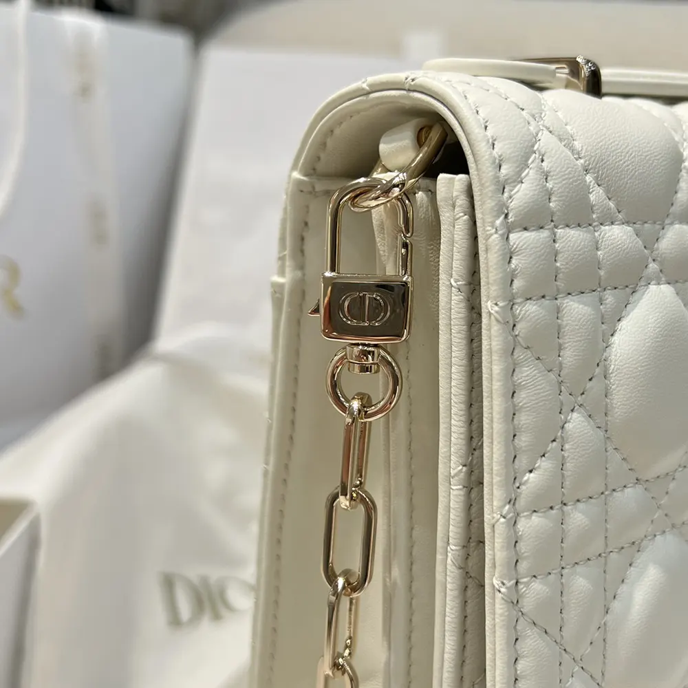 Dior Women My Dior Top Handle Bag Latte Cannage Lambskin - image 10