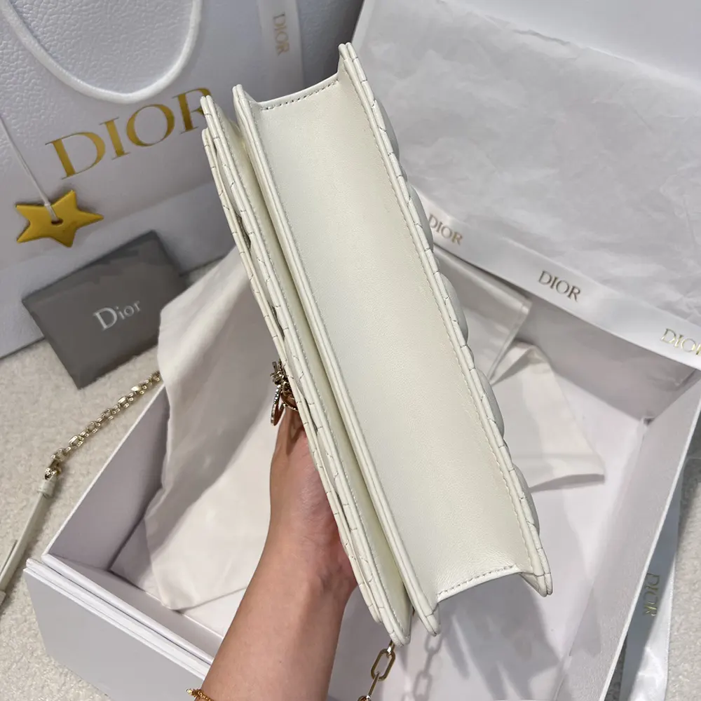 Dior Women My Dior Top Handle Bag Latte Cannage Lambskin - image 6