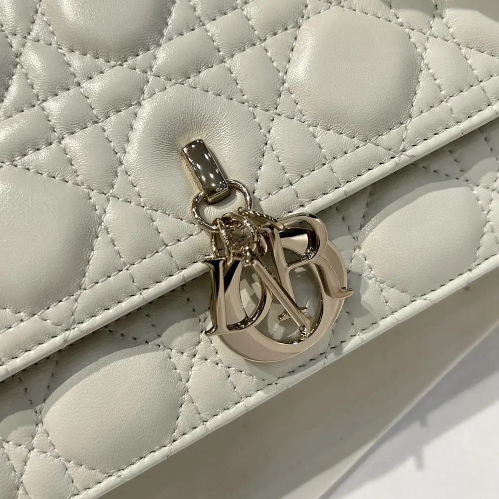 Dior Women My Dior Top Handle Bag Latte Cannage Lambskin - image 11