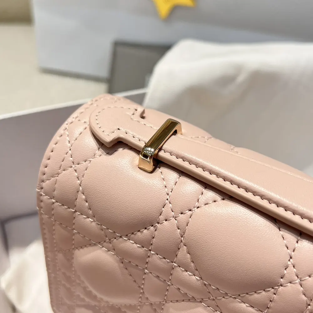 Dior Women My Dior Top Handle Bag Pink Cannage Lambskin - image 7