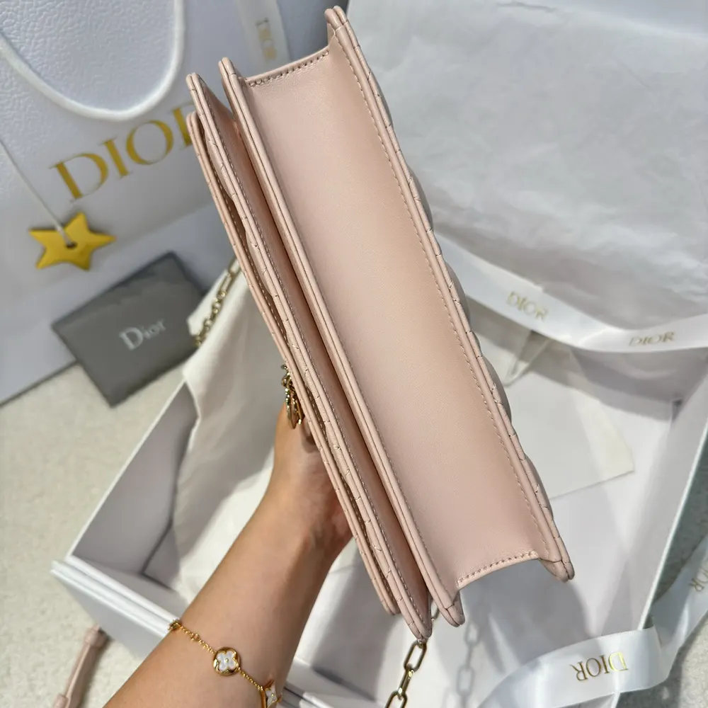 Dior Women My Dior Top Handle Bag Pink Cannage Lambskin - image 5