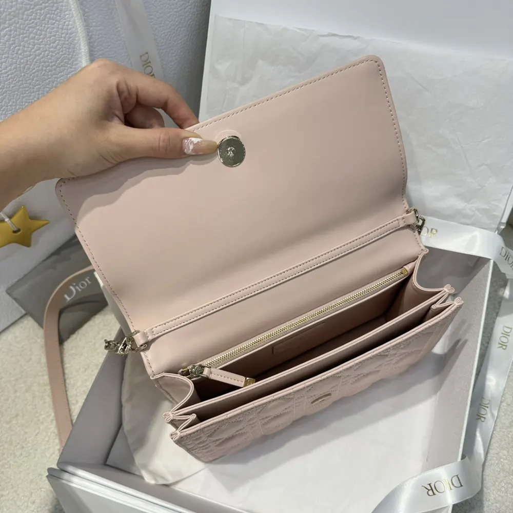 Dior Women My Dior Top Handle Bag Pink Cannage Lambskin - image 4