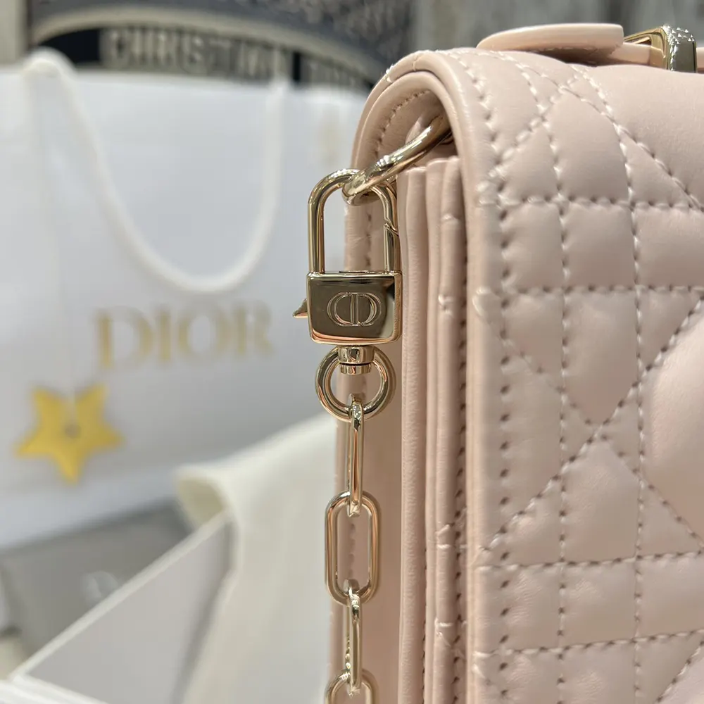 Dior Women My Dior Top Handle Bag Pink Cannage Lambskin - image 9
