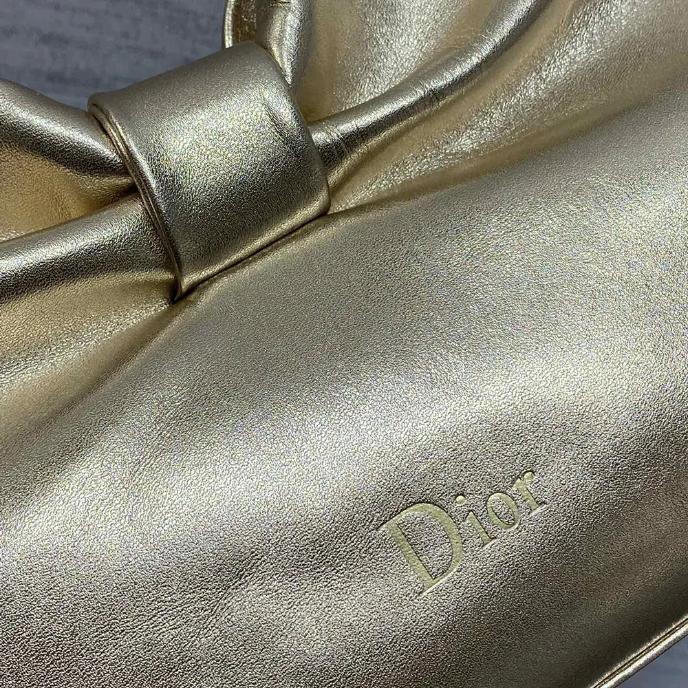 Dior Women Or Small Dior Bow Bag Mekong Laminated Lambskin - image 9