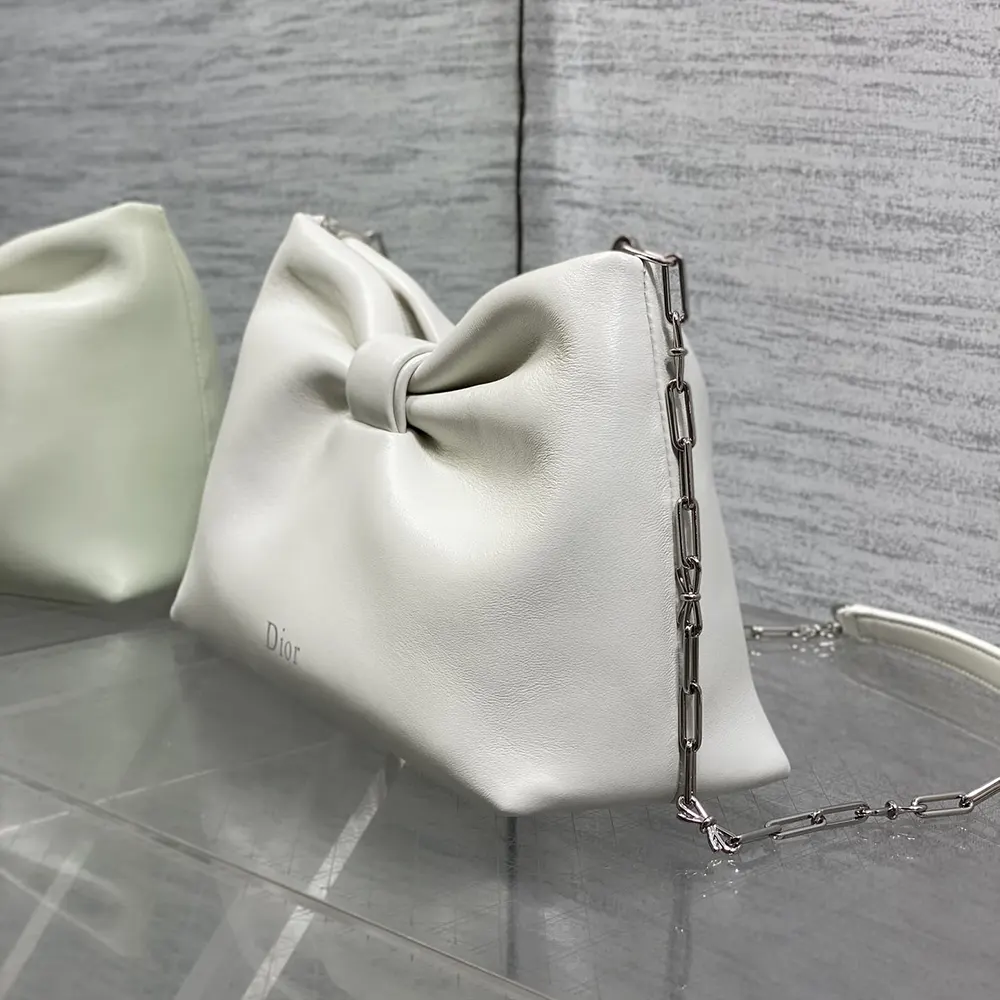 Dior Women Small Dior Bow Bag Latte Lambskin - image 5