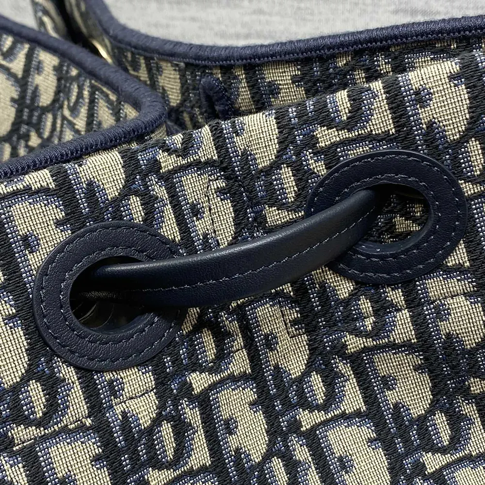 Dior Women Small Shopping Bag Blue Dior Oblique Jacquard - image 9