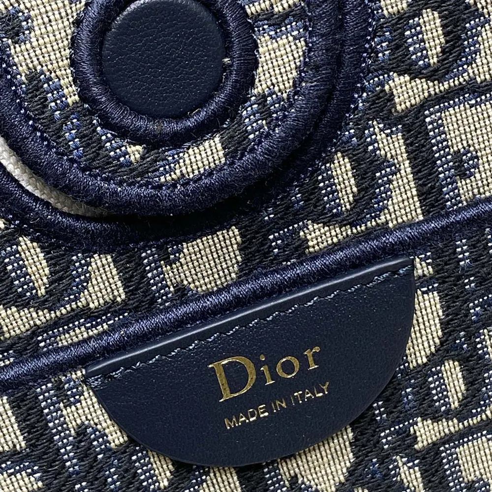 Dior Women Small Shopping Bag Blue Dior Oblique Jacquard - image 8