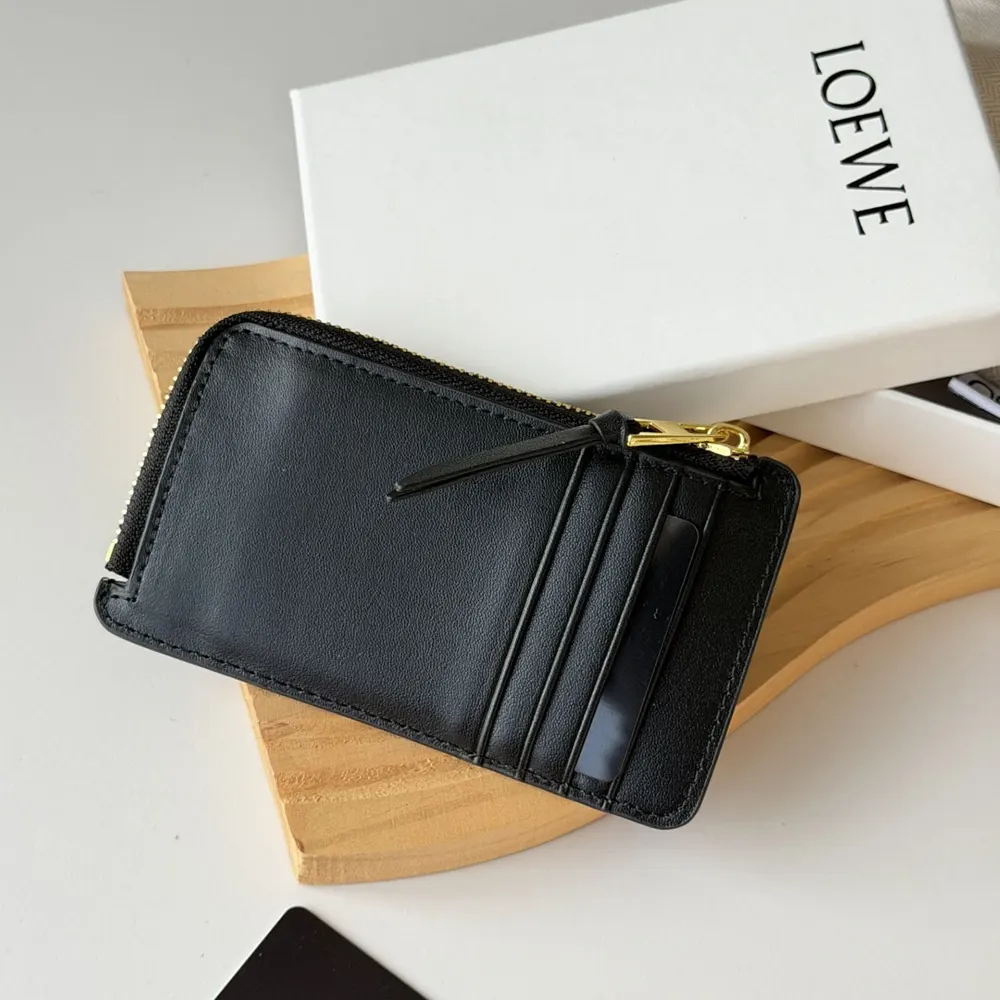 Loewe Unisex Coin Cardholder in Nappa Calfskin-Black - image 7