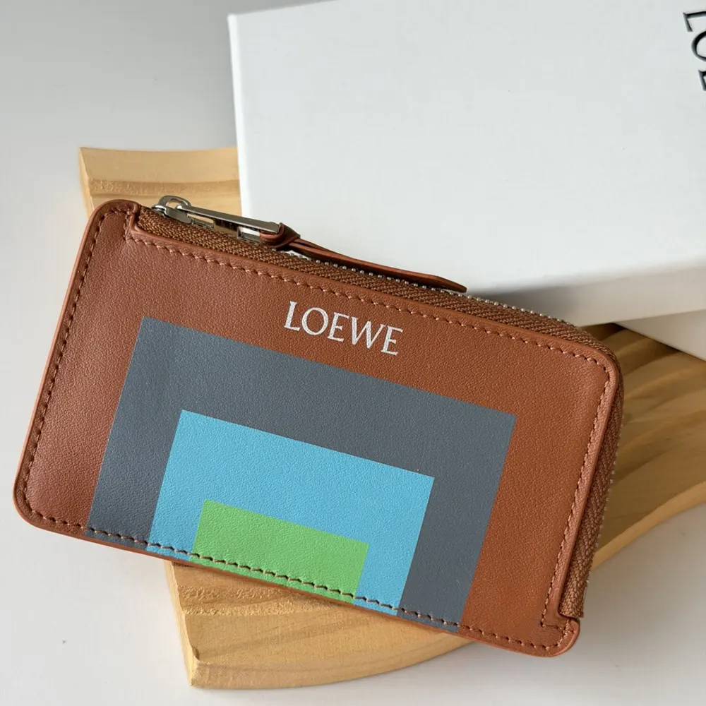 Side profile showing slim silhouette of Loewe Unisex Coin Cardholder