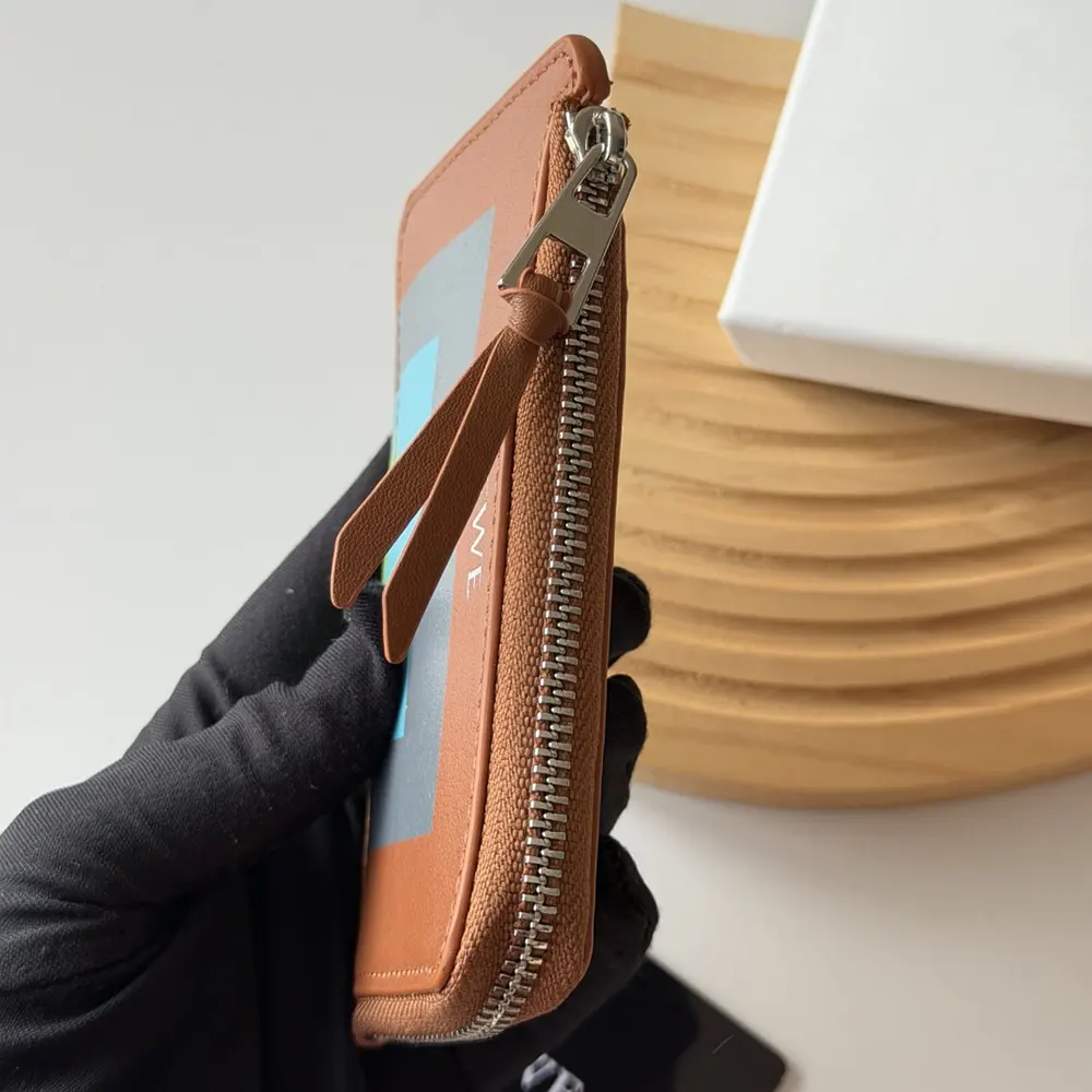 Loewe Unisex Coin Cardholder in Nappa Calfskin-Brown - image 6