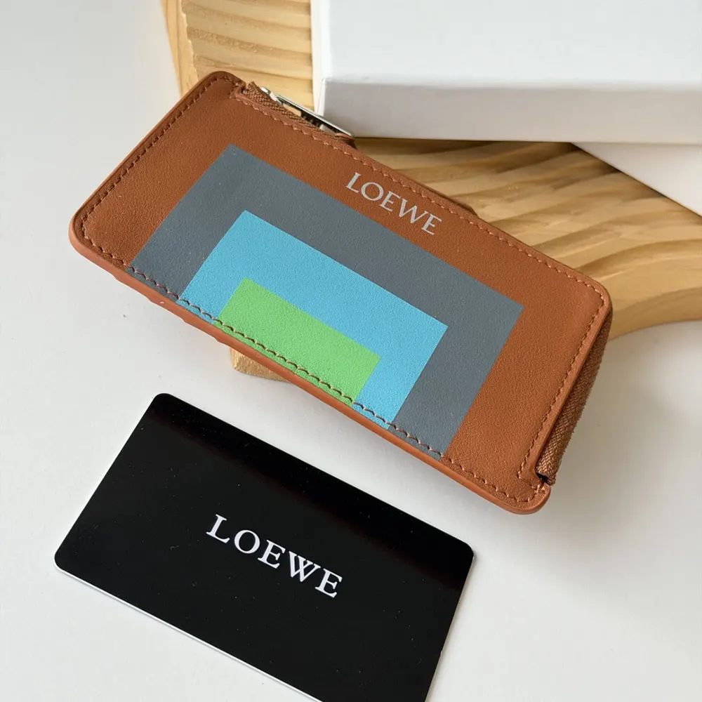 Loewe Unisex Coin Cardholder in Nappa Calfskin-Brown - image 4