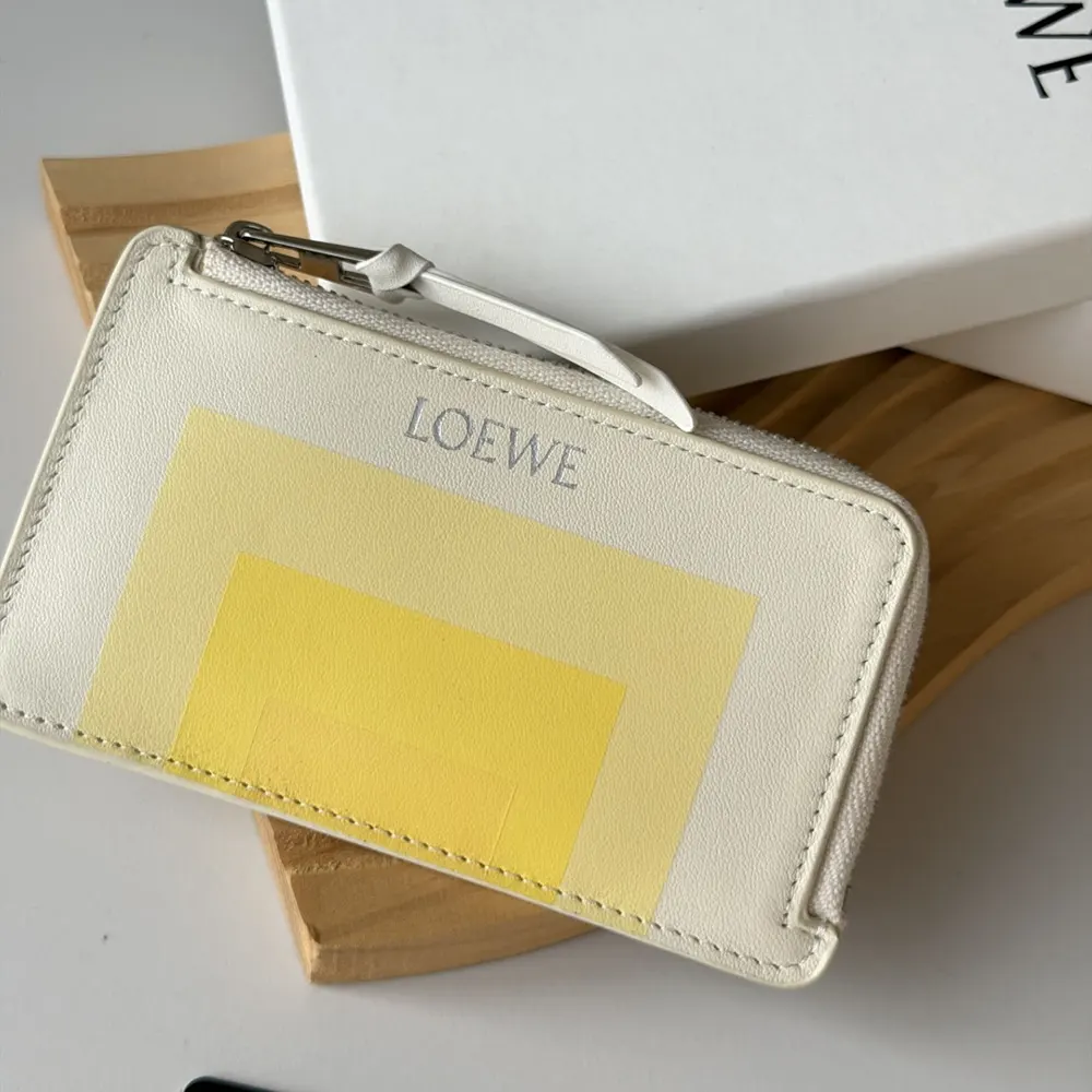 Loewe Unisex Coin Cardholder in Nappa Calfskin-White - image 4