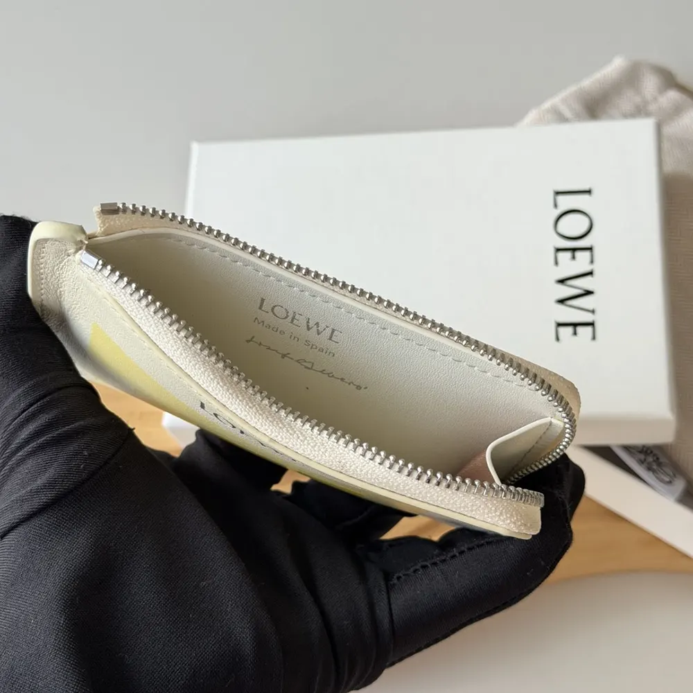 Loewe Unisex Coin Cardholder in Nappa Calfskin-White - image 6