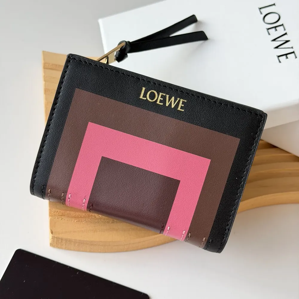 Loewe Unisex Compact Wallet in Nappa Calfskin-Black - image 4
