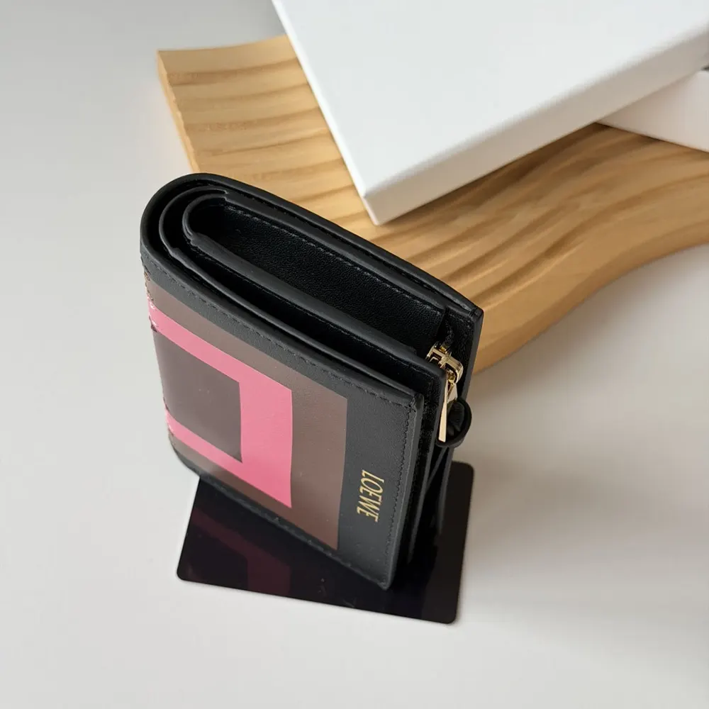 Loewe Unisex Compact Wallet in Nappa Calfskin-Black - image 6