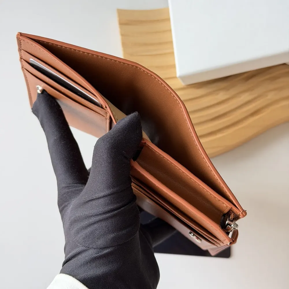 Loewe Unisex Compact Wallet in Nappa Calfskin-Brown - image 10