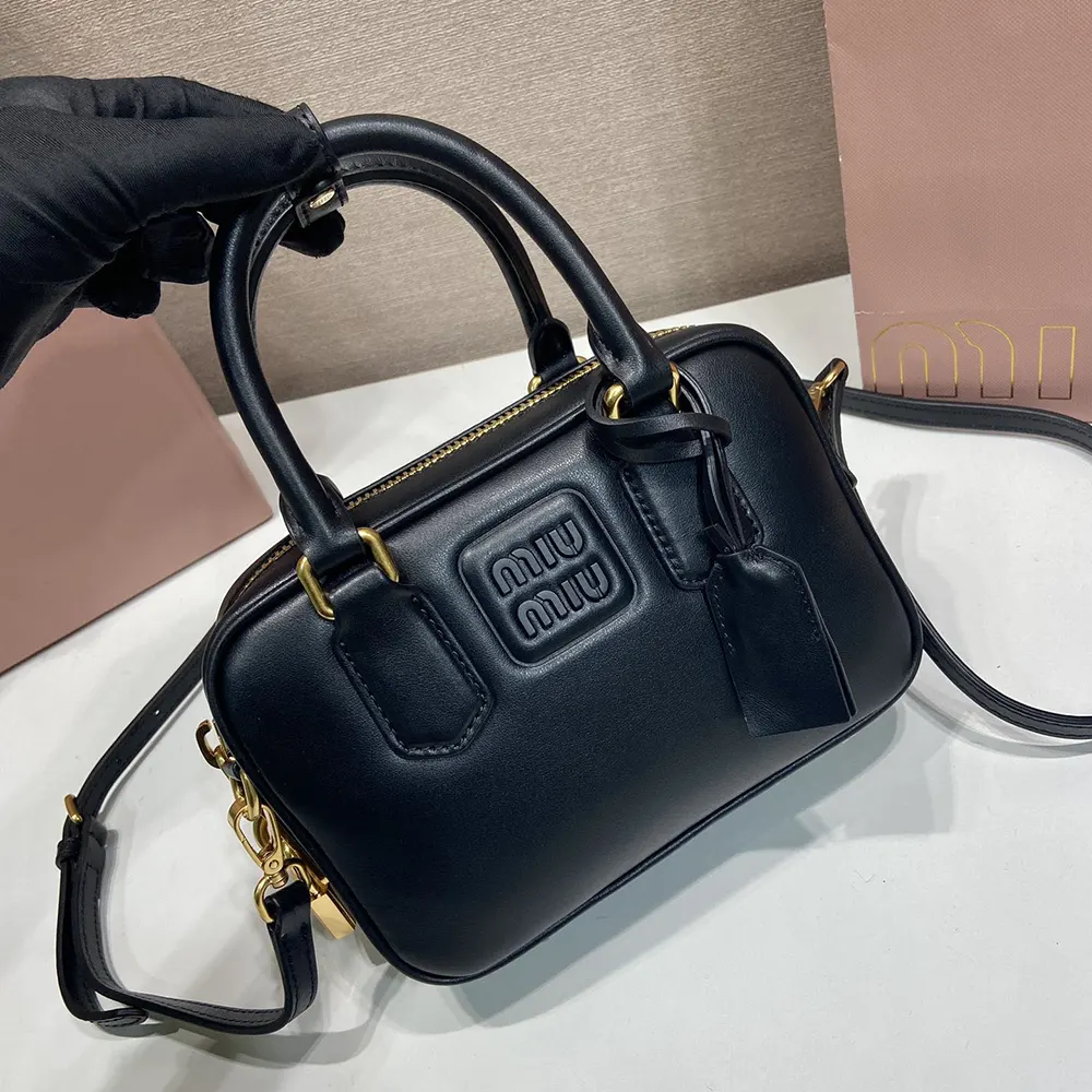 Miu Miu Women Arcadie Leather Bag-Black - image 5