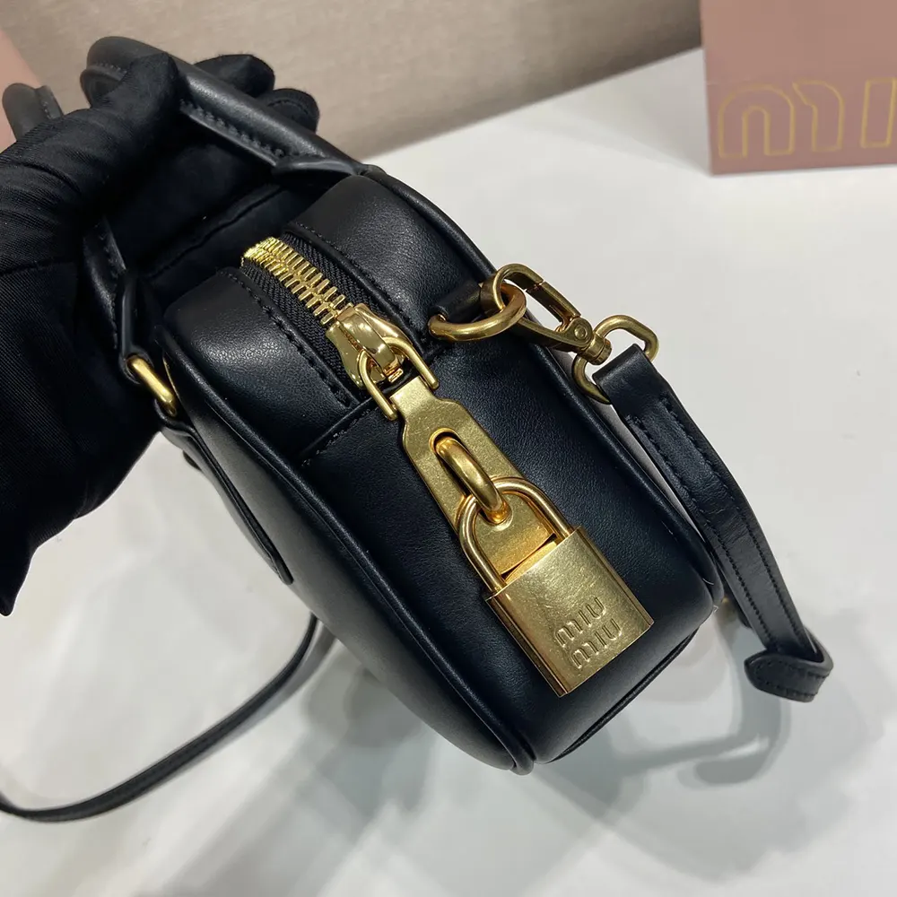 Miu Miu Women Arcadie Leather Bag-Black - image 6