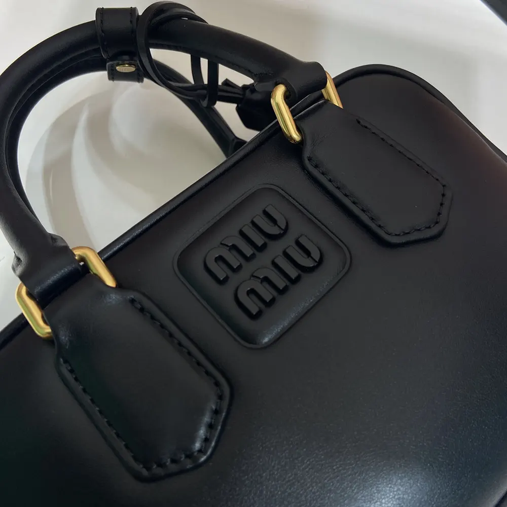 Miu Miu Women Arcadie Leather Bag-Black - image 8