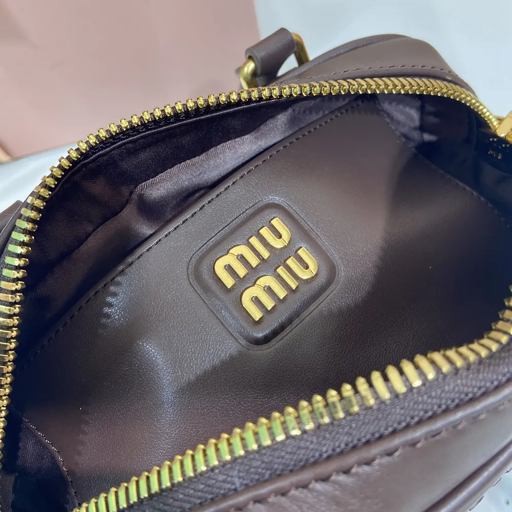 Miu Miu Women Arcadie Leather Bag-Bordeaux - image 10