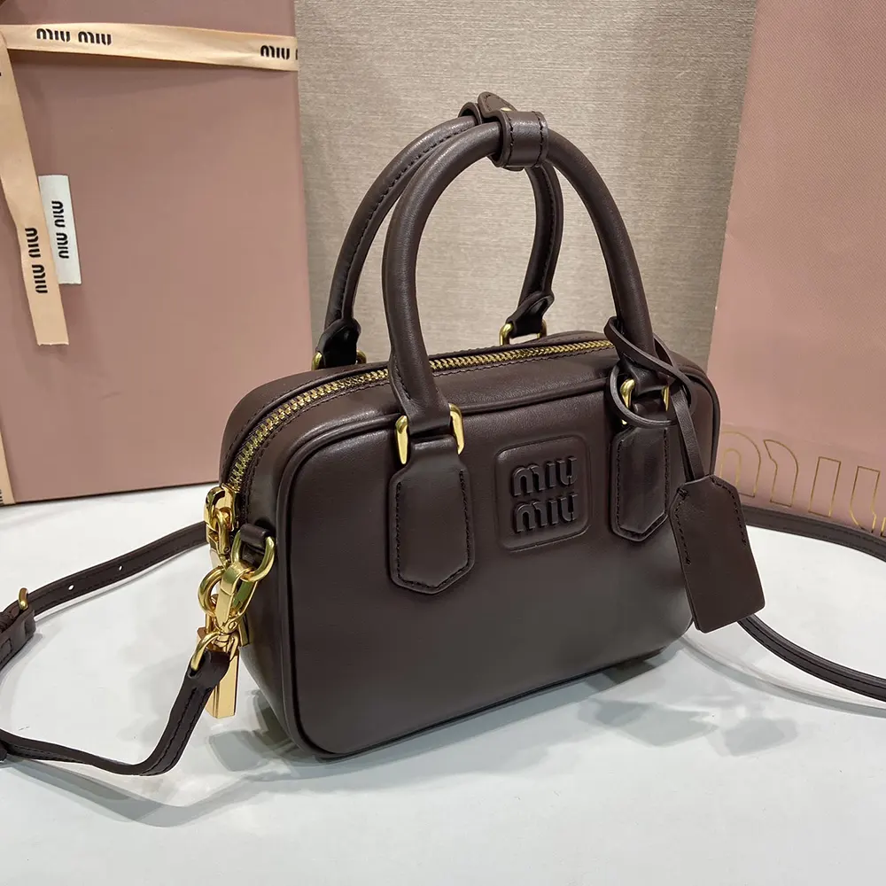 Miu Miu Women Arcadie Leather Bag-Bordeaux - image 5