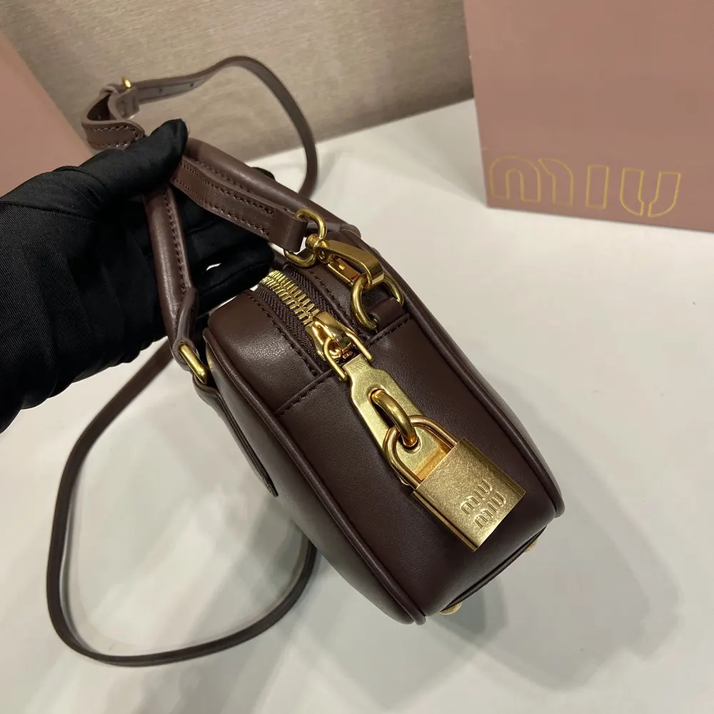 Miu Miu Women Arcadie Leather Bag-Bordeaux - image 6