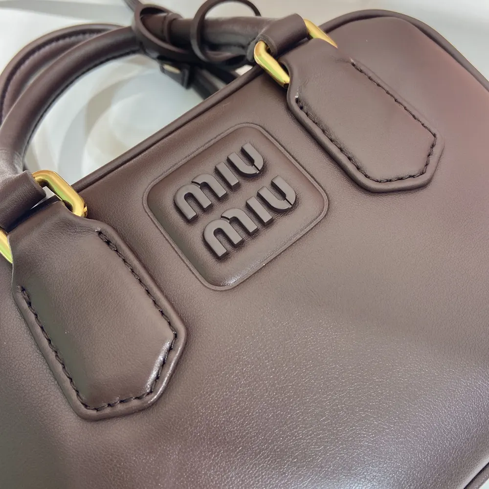 Miu Miu Women Arcadie Leather Bag-Bordeaux - image 8
