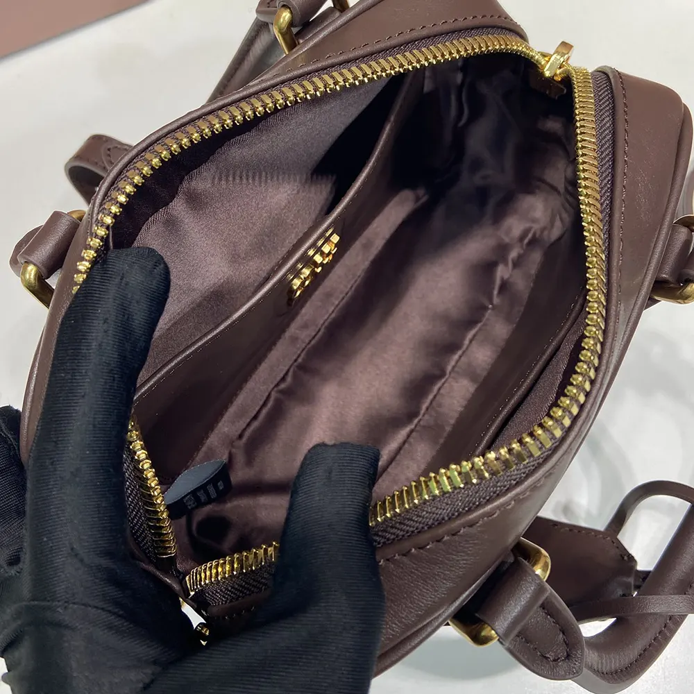 Miu Miu Women Arcadie Leather Bag-Bordeaux - image 9