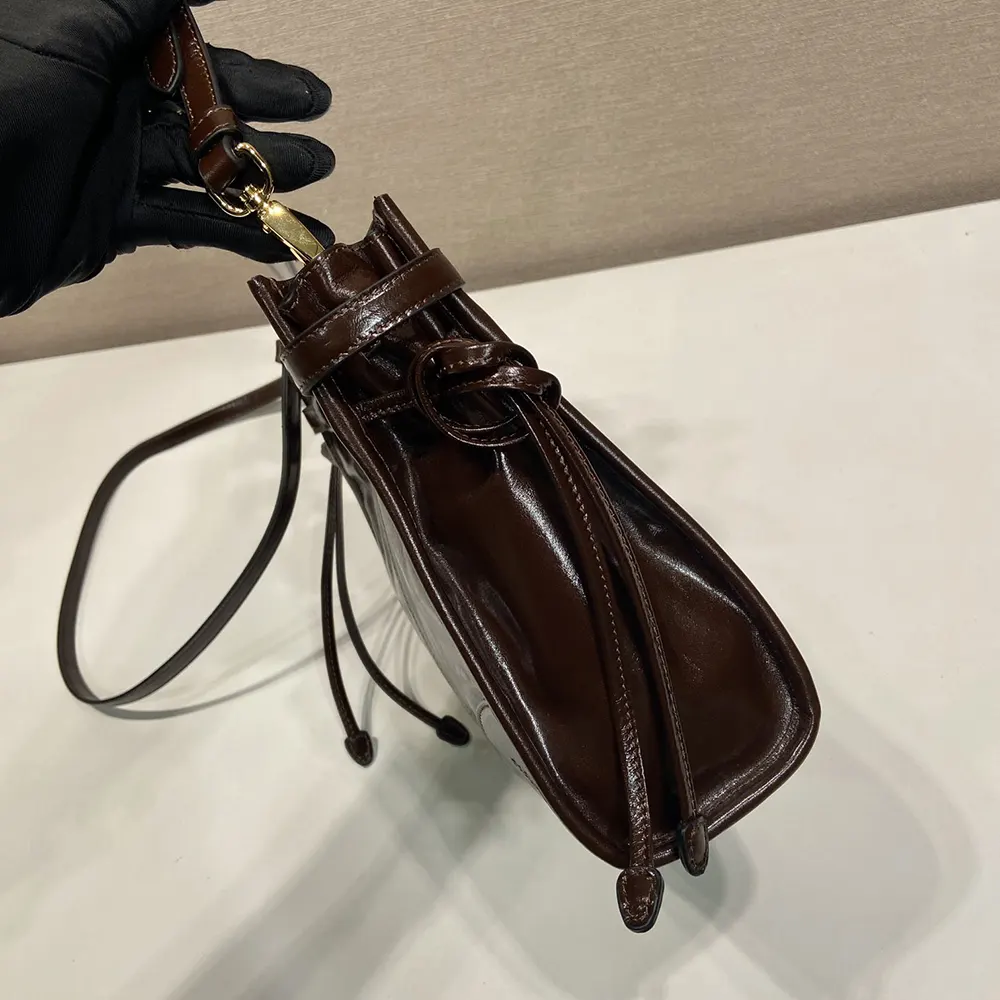 Prada Women Bonnie Leather Mini Shoulder Bag-Dark Brown - image 7