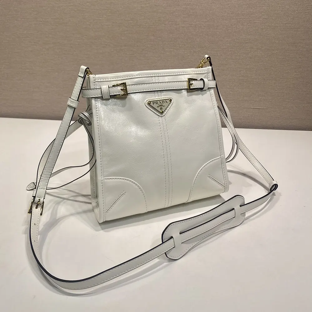 Prada Women Bonnie Leather Mini Shoulder Bag-White - image 4