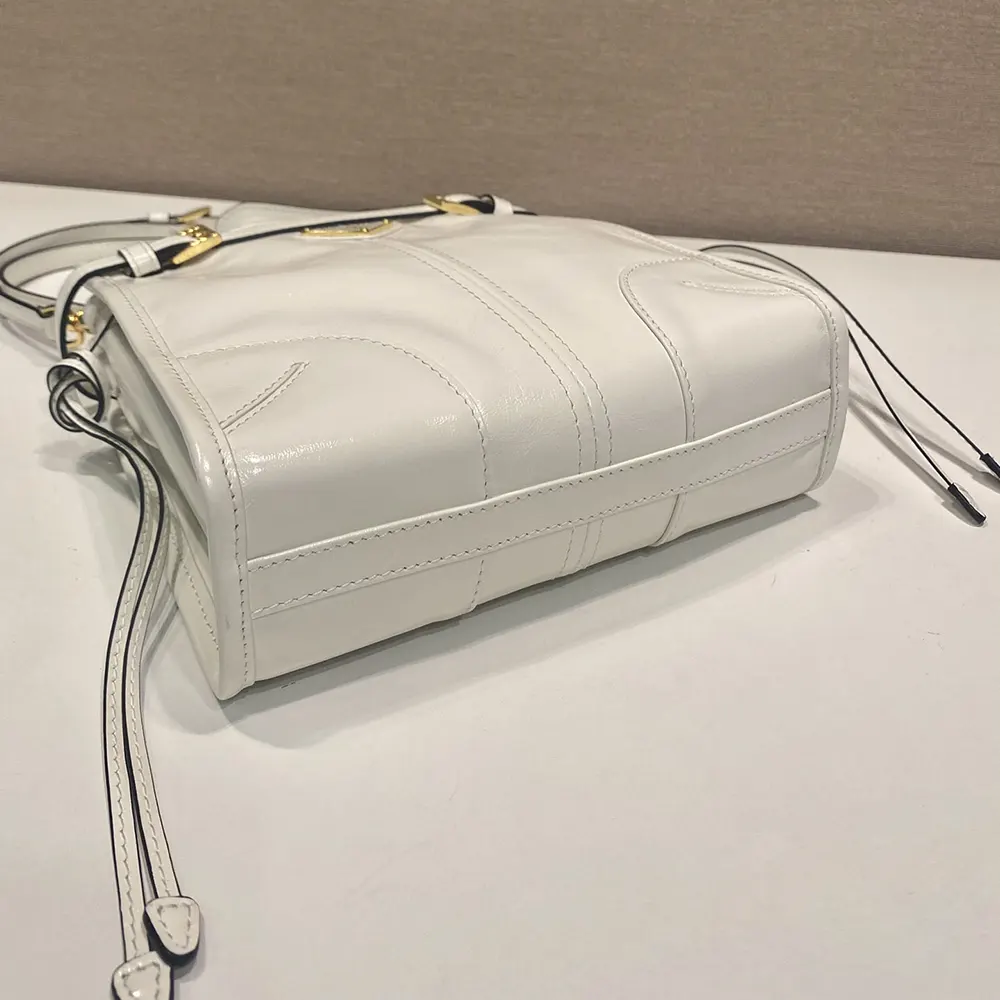 Prada Women Bonnie Leather Mini Shoulder Bag-White - image 8