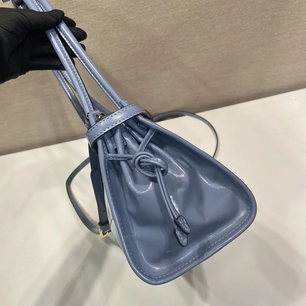 Prada Women Bonnie Medium Leather Handbag-Light Blue - image 6