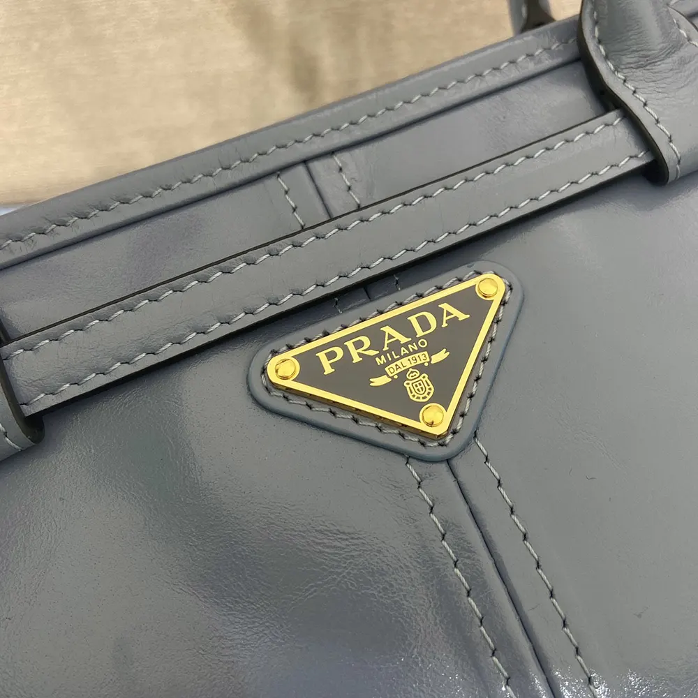 Prada Women Bonnie Medium Leather Handbag-Light Blue - image 10