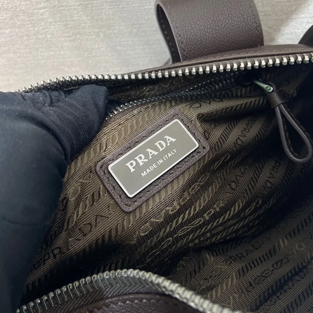 Prada Women Route Large Leather Top-Handle Bag-Cocoa Brown - image 10