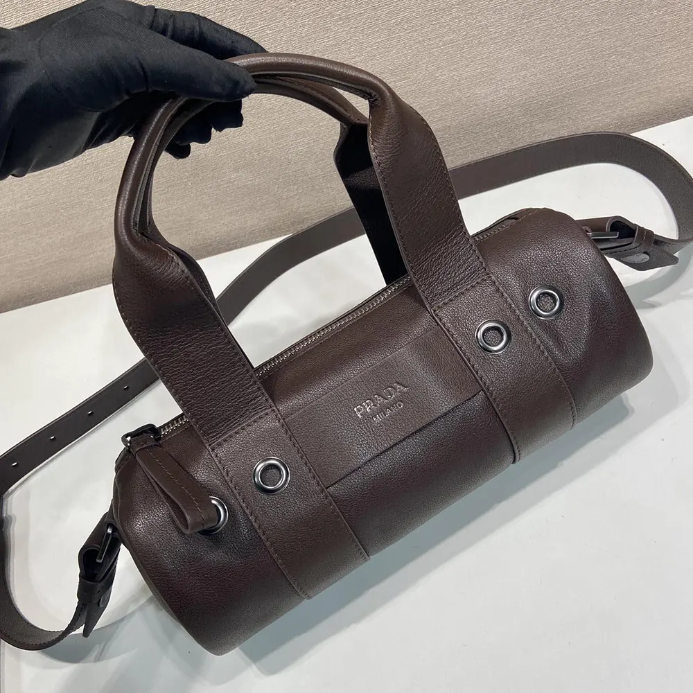 Prada Women Route Large Leather Top-Handle Bag-Cocoa Brown - image 5