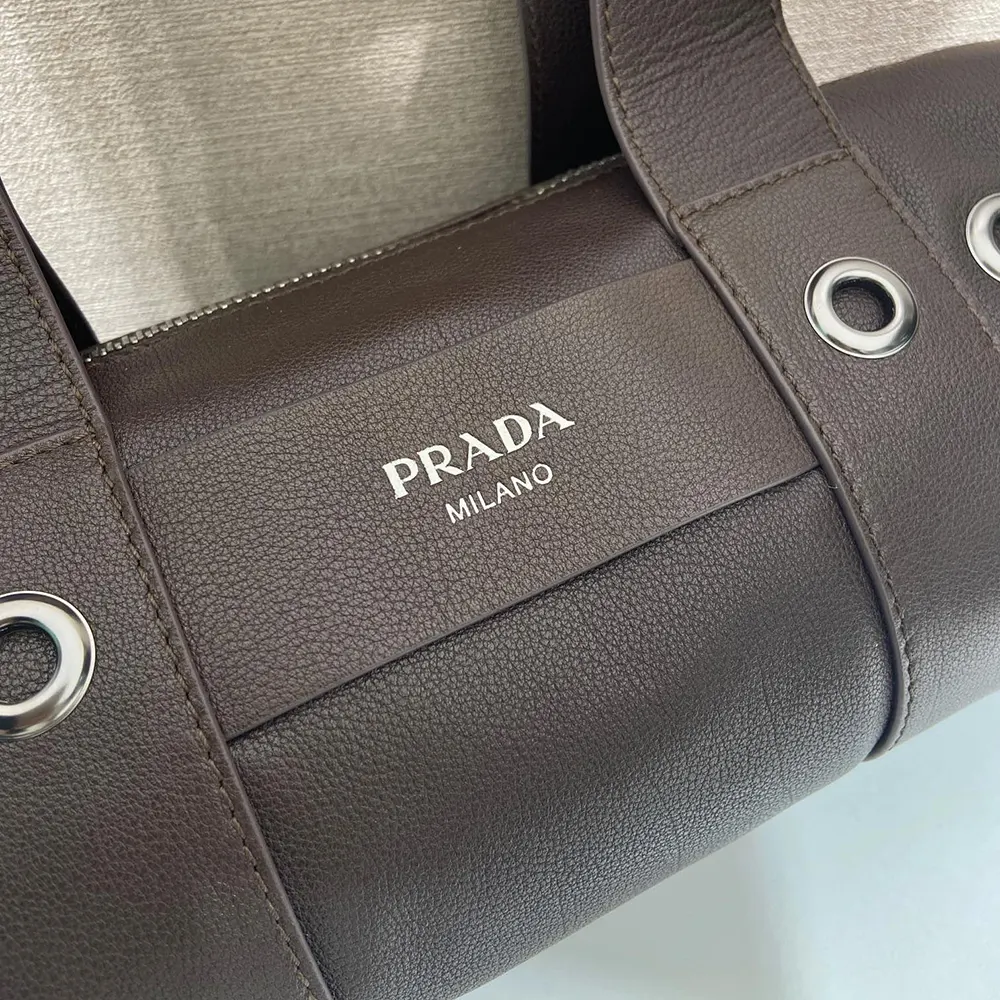 Prada Women Route Large Leather Top-Handle Bag-Cocoa Brown - image 8