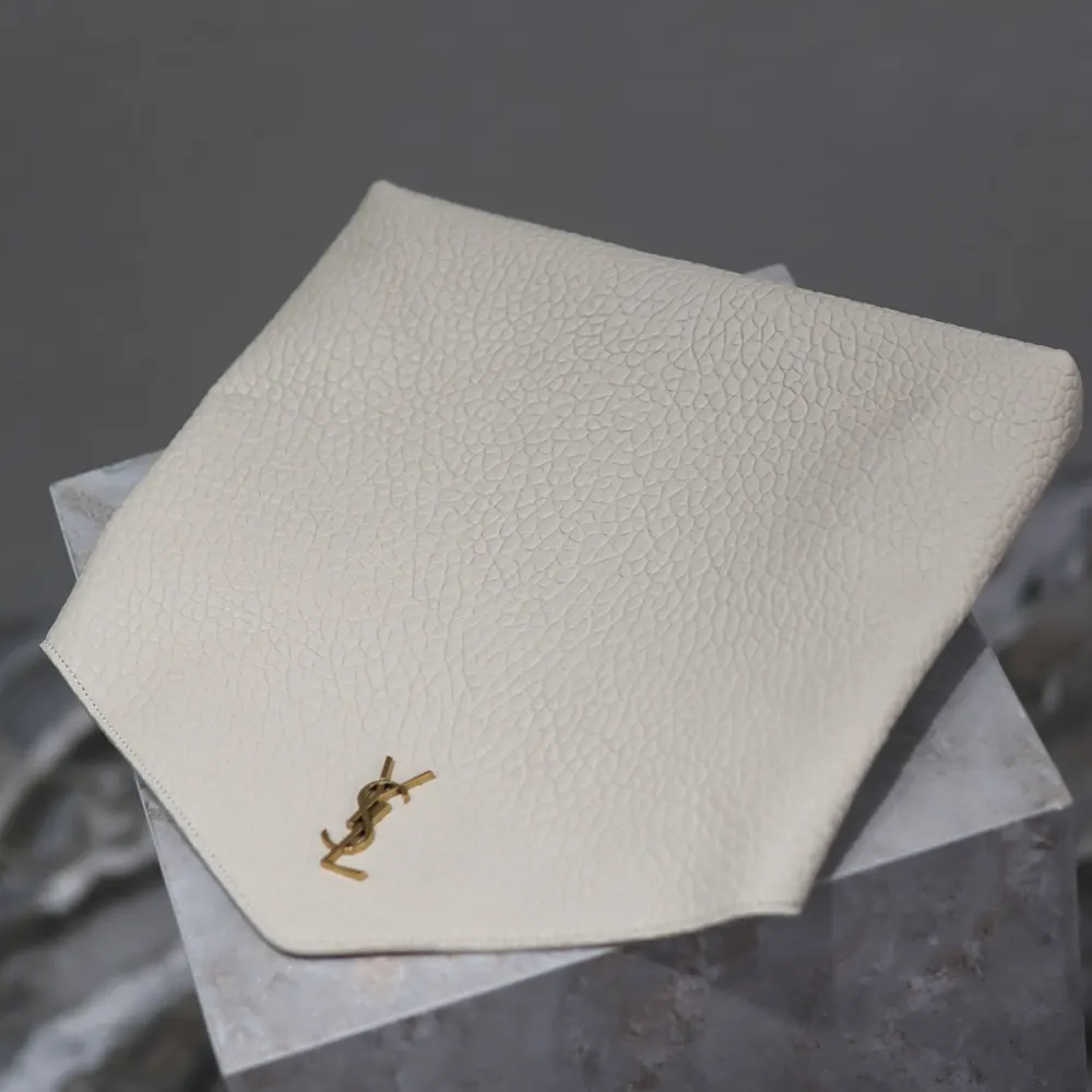 Saint Laurent YSL Women Cassandre Large Envelope Pouch In Lambskin White 29cm - image 10