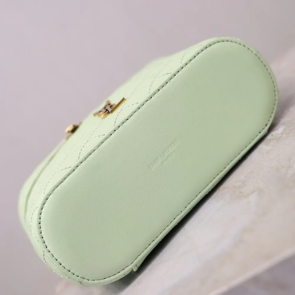 Saint Laurent YSL Women Gaby Vanity Bag In Lambskin-Aqua - image 8