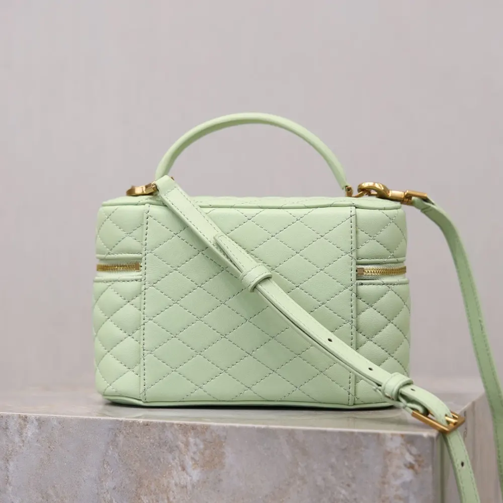Saint Laurent YSL Women Gaby Vanity Bag In Lambskin-Aqua - image 4